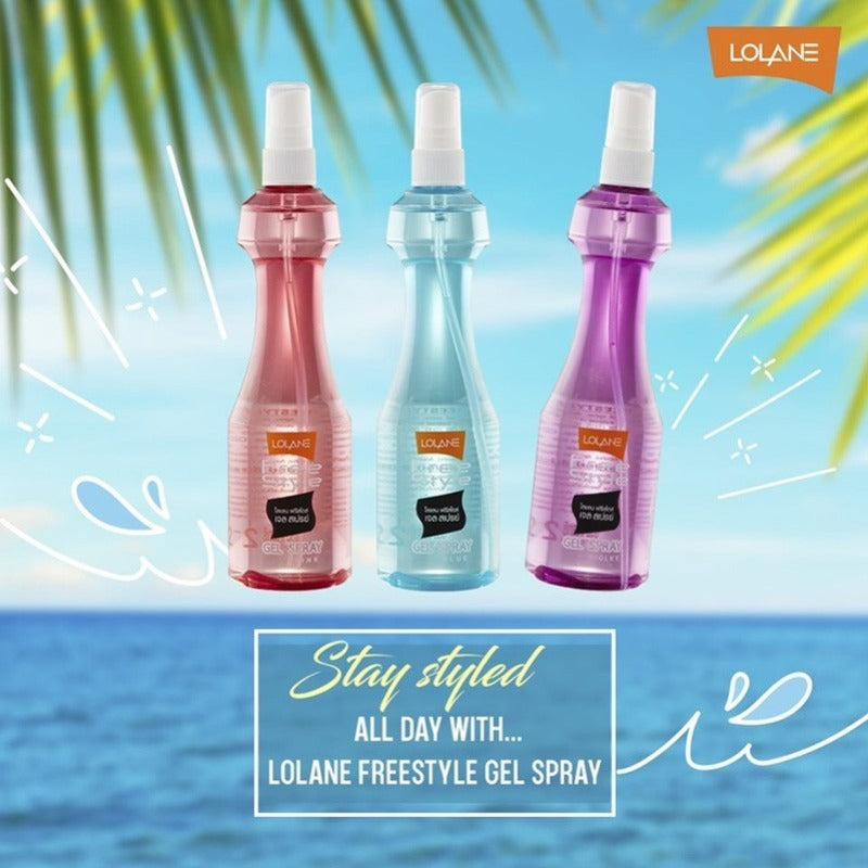 Lolane โลแลน ฟรีสไตล์ เจล สเปรย์ 215 มล. สเปรย์เจลเนื้อใส